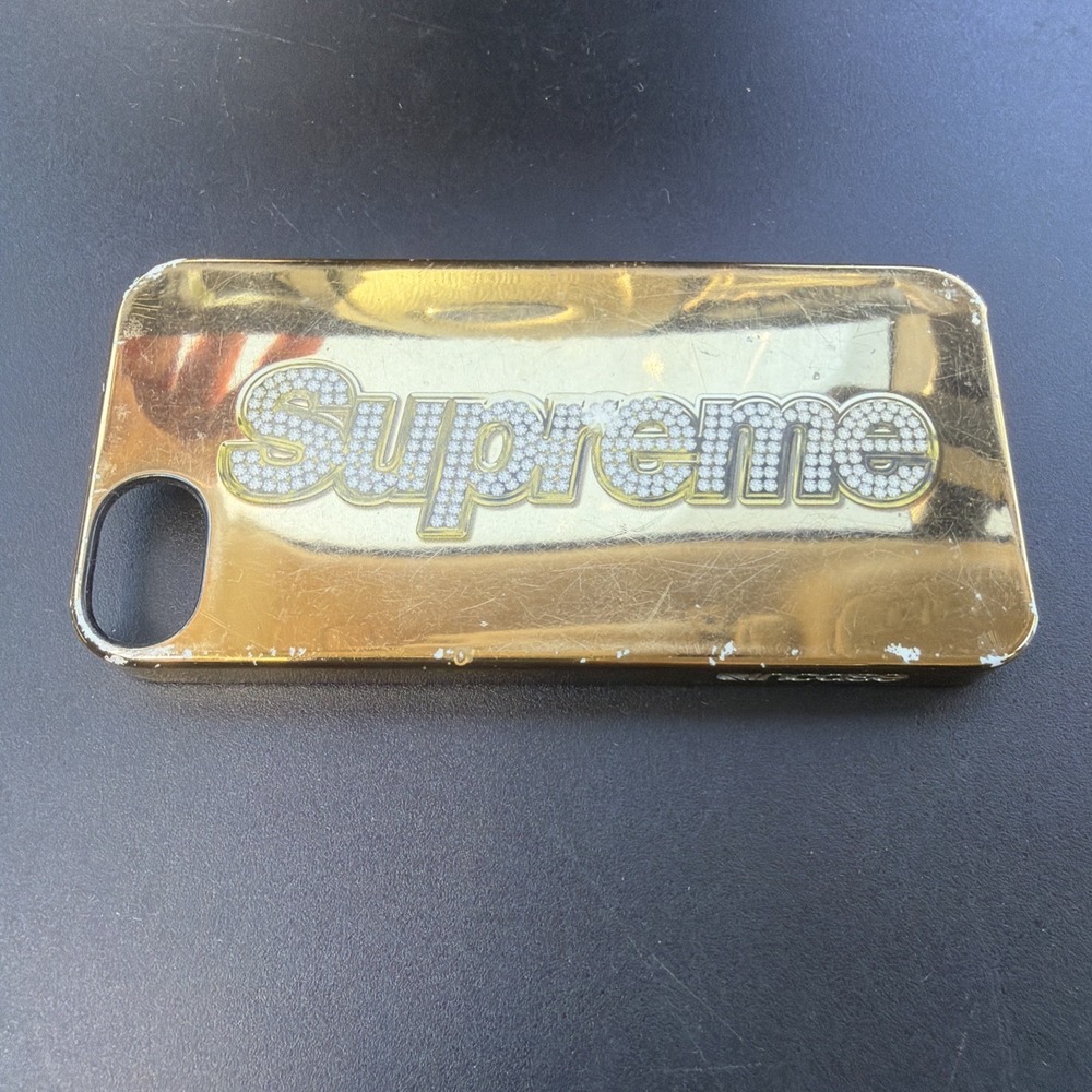 SS13 Supreme x Incase Bling Logo iPhone 5 case gold Used Rare Accessory Vintage